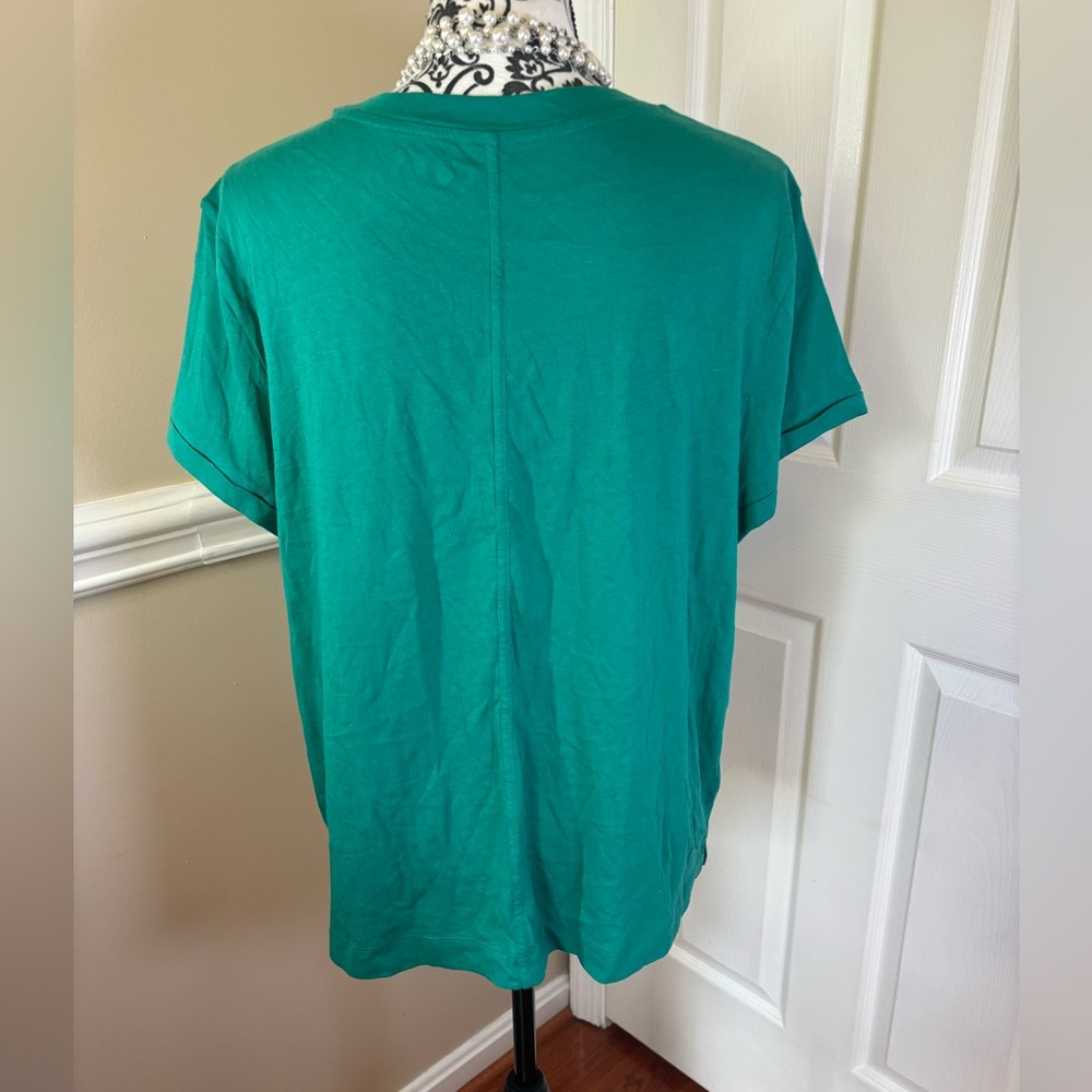 *NWT* Loft - women’s 100% cotton, short sleeves, teal, size XL - Picture 5 of 9